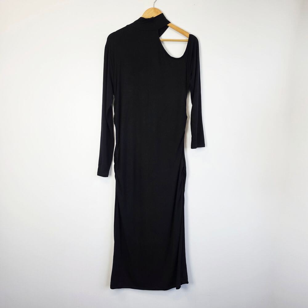 Marcelle NYC Asymmetrical Off the Shoulder Midi Knit Long Sleeve Dress XXL - Picture 2 of 10